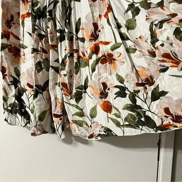 Coco Cabana Cabaña Floral Wide Leg Palazzo Cropped Pants Pull On Vacation Resort - Picture 6 of 10